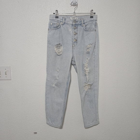 Pull & Bear high rise button fly straight leg jeans size 4 - Picture 1 of 16